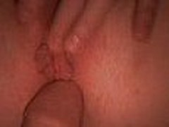 Wife fingers her clit whilst her spouse pokes her until that babe squirts all over her husbands hard  cock.