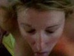 Sexy wife sucks her husband and receives rewarded with a worthy faceload of cum.