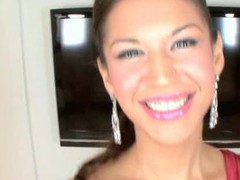 Breathtaking petite Latin Hottie beauty sucks a large shlong like a pro during the time that rubbing her hairless wet crack. This Hottie acquires fucked hard and her tiny body take the large jock well as that hottie begs for cum on her tongue and acquires her face hole creamed.