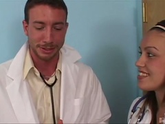 Hawt blonde teen acquires tits and cookie rubbed by doctor
