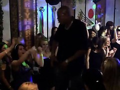 Tons of blow job from blondes and massing group sex at night club